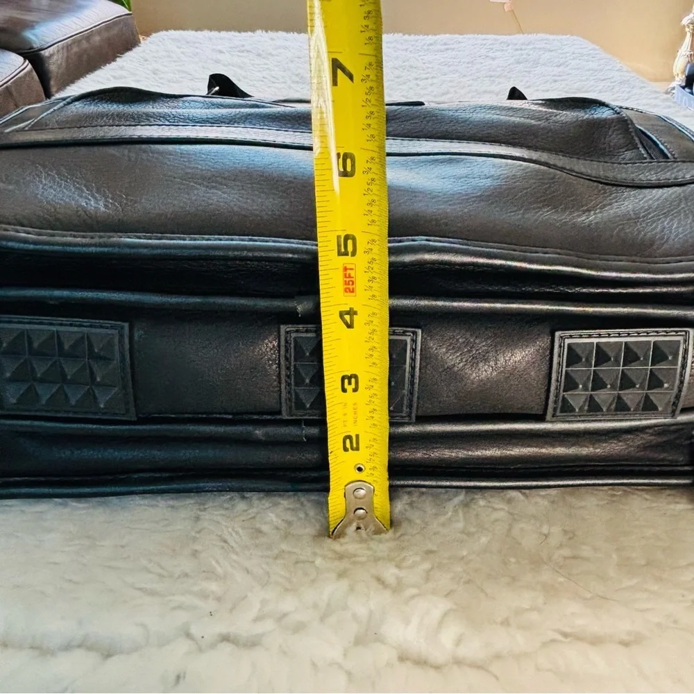 CODI Sophisticated Genuine Black Leather Briefcase/Laptop Unisex Bag 14”x11””x5”